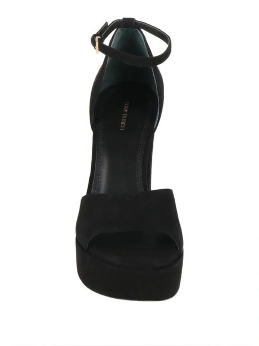 Tory Burch Black Suede Platform Block Heel Sandals, Size 11